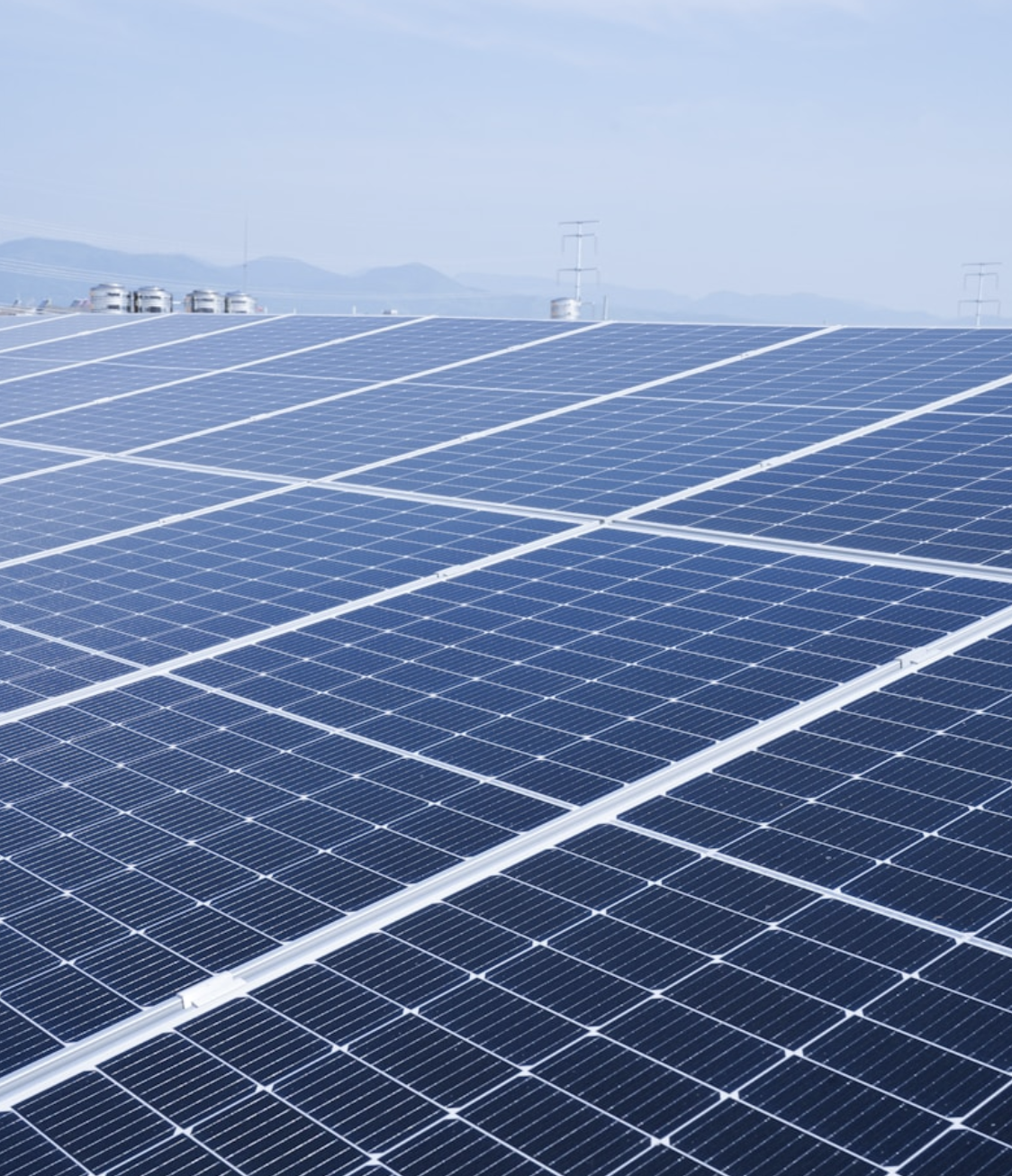a large solar panel with a sky background