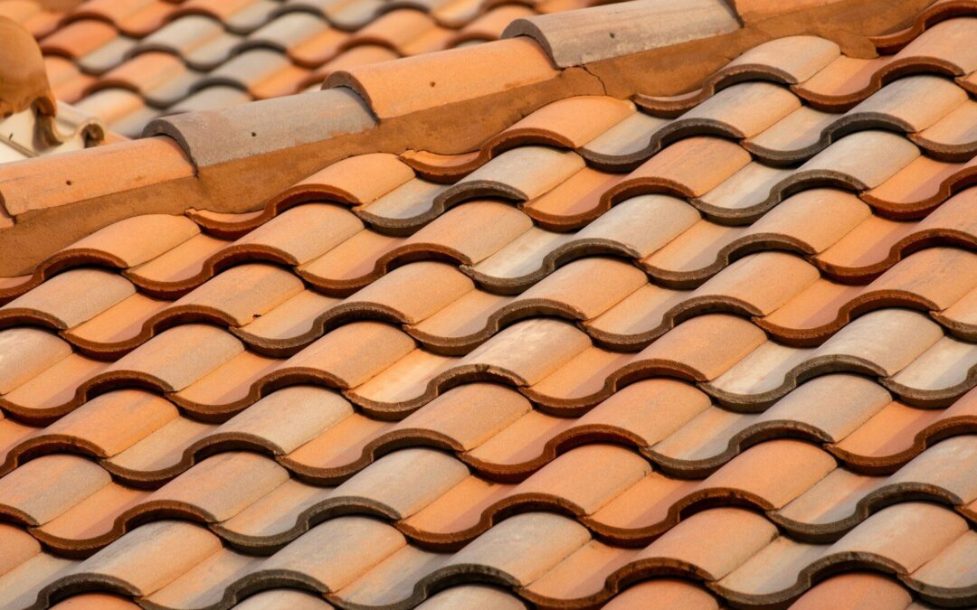 brown roof tiles in close up photography